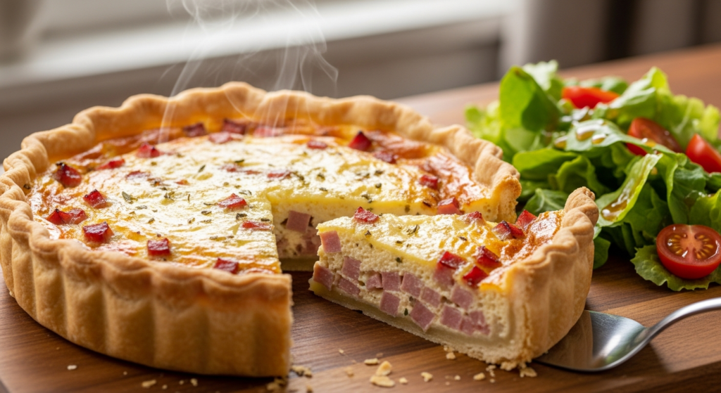 Ham and cheese quiche