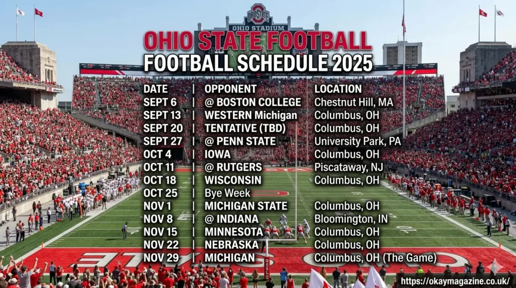 Ohio State Football Schedule 2025