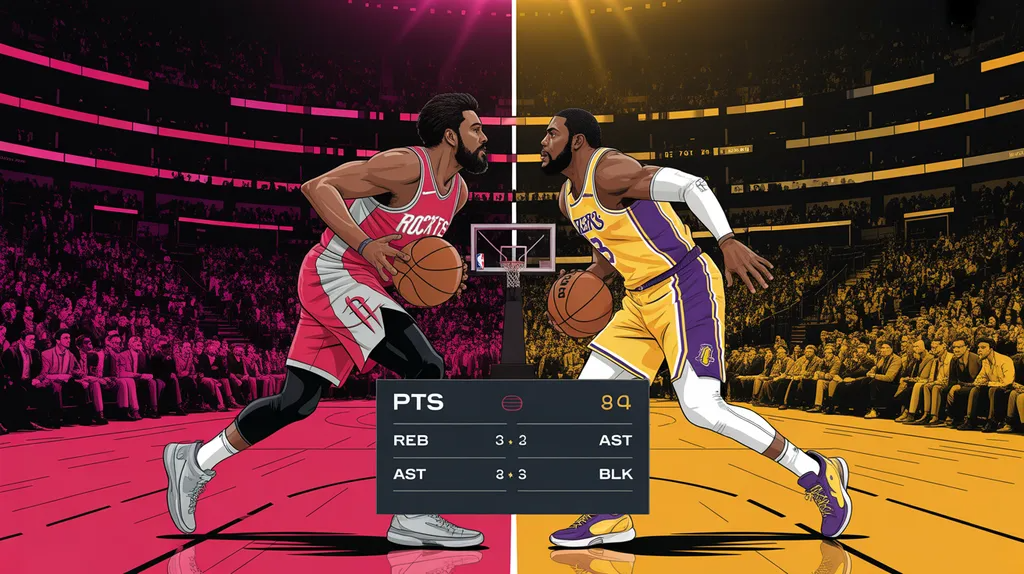 houston rockets vs lakers match player stats