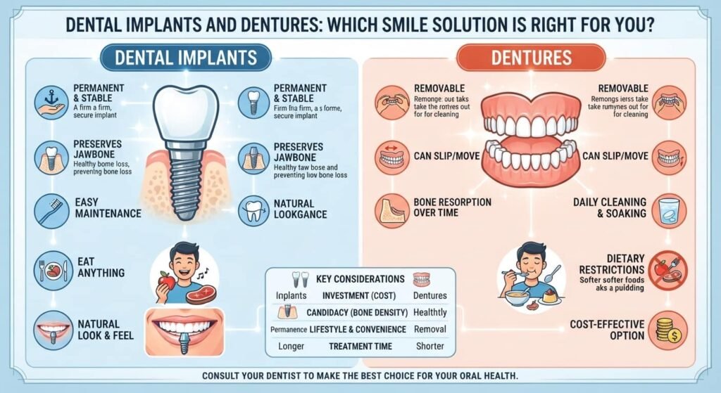dental implants and dentures